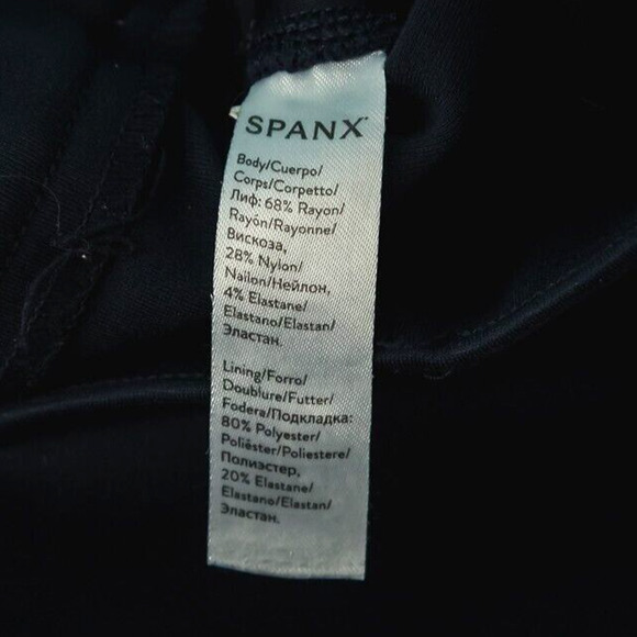 Spanx Size Medium M Navy Blue The Perfect Pant Ankle Length Pull On Pants - Picture 4 of 7